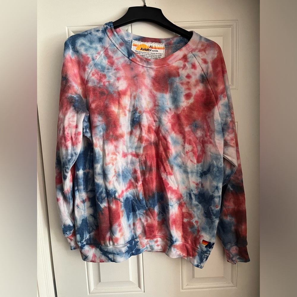 Aviator Nation hand dyed crew